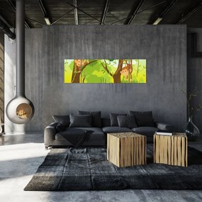 Obraz - Małpy (170x50 cm)