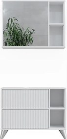 Zestaw mebli łazienkowych biały 80x30x62 leano