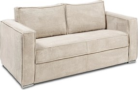 Kanapa 4-osobowa rozkładana typu express z antracytowego sztruksu - Miejsce do spania 160 cm - Materac 14 cm - LORETO