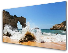 Obraz Szklany Plaża Morze Fale Krajobraz