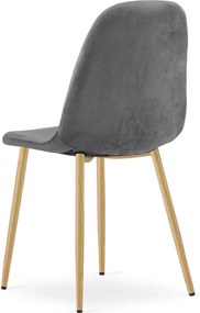 Ciemnoszare krzesło tapicerowane do salonu B3-R26