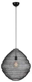 Czarna lampa wisząca z metalowym kloszem ø 50 cm Tazza – Markslöjd