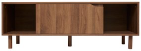 Szafka pod telewizor SLIDY, kolor ciemnego drewna, 120 x 40 x 42 cm
