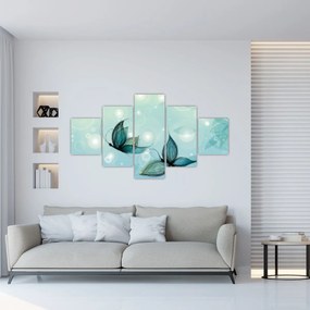 Obraz - Niebieskie motyle (125x70 cm)