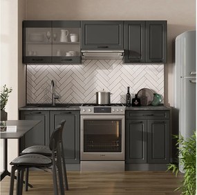 Aneks kuchenny antracytowy dom wiejski/antracyt 200x60x81.6 r-line