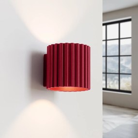 Kinkiet AURA burgund G9 ryflowany SOLLUX  LIGHTING