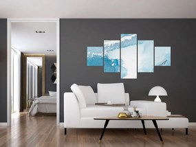 Obraz - Niebieski wystrój (125x70 cm)
