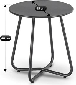 Zestaw Mebli Ogrodowych NIKEA Szary 2x Fotel Stolik Tarasowy Nowoczesny