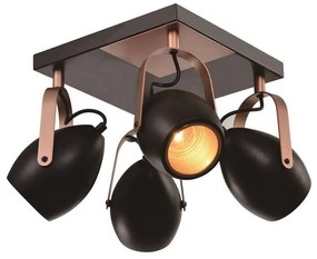 Czarna lampa sufitowa 32x32 cm Anica – Candellux Lighting