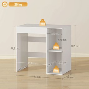 HOMCOM Szafka nad pralkę, organizer łazienkowy nad toaletę z otwartymi półkami do pralni, biały | Aosom PL