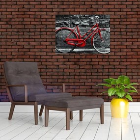 Obraz na szkle - Zabytkowy rower (70x50 cm)