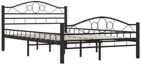 Czarne Metalowe Łóżko 140X200 Cm P1-D00