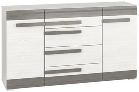 Komoda BIANKA 2D4S 165 sosna śnieżna/szara ML MEBLE