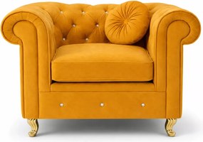 Elegancki fotel Prima pikowany chesterfield