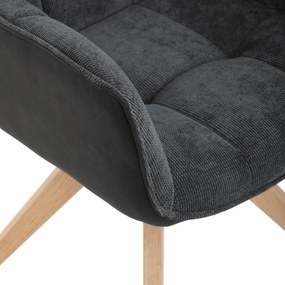 Zestaw krzeseł do jadalni HC-D7180 GREY2, 2 szt.