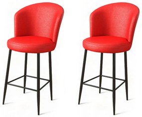 Zestaw krzeseł barowych Uras Red, 2 szt., 2 szt.