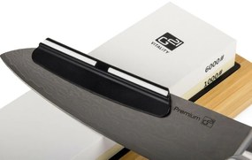 Zestaw noży G21 Damascus Premium w bambusowym bloku, 4 szt. + kamień do ostrzenia