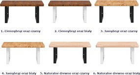 Jasnobrązowa półka białe uchwyty 50x50 - Bafo
