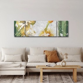 Obraz - Kwitnące kaktusy, vintage (170x50 cm)
