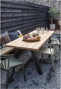 Stół ogrodowy z litego drewna 81x210 cm Tablo – WOOOD