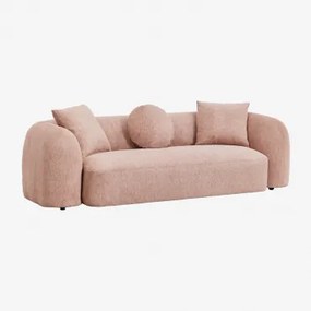 Sofa 3-osobowa Z Szenilu Coco Tkaniny Szenil Rosa Palote | Daydream Pink - Sklum