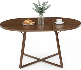 Owalny stół jadalny, nowoczesny stół jadalny dla 4-6 osób, do małych pomieszczeń (tylko stół)