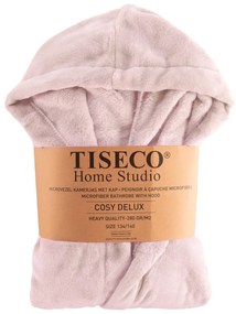 Różowy szlafrok dziecięcy z mikropluszu Delux – Tiseco Home Studio
