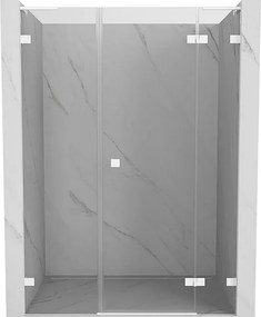 Mexen Lunar L drzwi prysznicowe uchylne prawe 145 cm, transparent, białe - 834SL-145-050-20-00-P