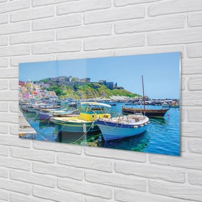 Szkło Ozdobne do Kuchni Statki w Zatoce pod Górami