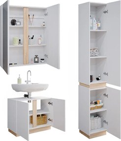 Zestaw mebli łazienkowych biały 70x34x55 gloria