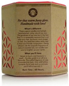 Naturalna sojowa świeca zapachowa Desi Gulab - Rose 200 g wbursztynowym szkle