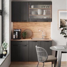 Kuchnia pojedyncza ciemnoszary 140x60x81.6 fame-line