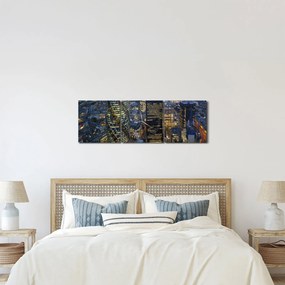 Obraz - Wieczorna panorama Londynu (z zegarem) (90x30 cm)