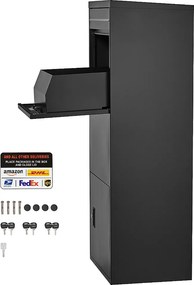 Skrzynka Pocztowa SucceBuy Zamykana Zewnętrzna Skrzynka na Przesyłki, 119 cm, Bezpieczna Skrzynka na Przesyłki