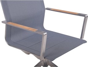 Szare metalowe krzesło ogrodowe Salida – Garden Pleasure