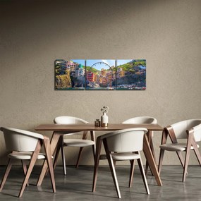 Obraz - Nad Morzem Śródziemnym (z zegarem) (90x30 cm)