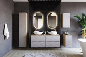 Szafka pod umywalkę OCEAN BEIGE 82-70-2S 70cm dąb olejowany/beżowa COMAD
