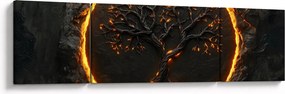 Obraz – Drzewo życia w lawie II. (170x50 cm)
