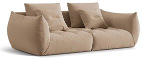 Beżowa aksamitna sofa 232 cm Bloom – Micadoni
