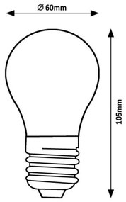 Rabalux Dekoracyjna żarówka LED z skręconymżarnikiem, bursztynowa, E27, A60, 4 W, 280 lm