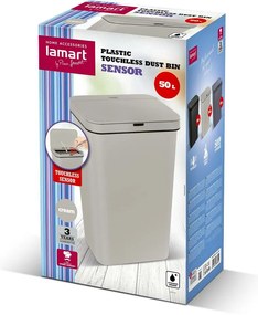 Lamart LT8109 Kosz bezdotykowy Sensor 50 l,kremowy