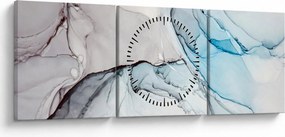 Obraz abstrakcji (z zegarem) (90x30 cm)