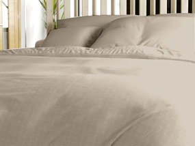 PrzytulneMieszkanie.pl PrzytulneMieszkanie.pl Bawełniana pościel z krepowym wykończeniem LUXERA szaro-brązowa hotelowa kieszeń II.gatunek Rozmiar pościeli: 70 x 90 cm | 140 x 200 cm