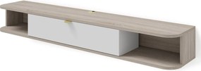Wisząca szafka pod TV dąb sonoma + biały B4-C27