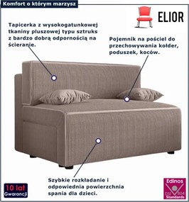 Różowa rozkładana sofa z funkcją spania Z9-G46