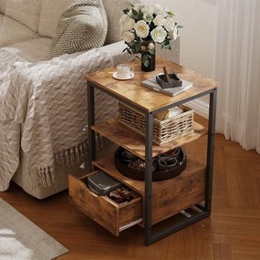 Szafka nocna ciemny brąz loft 80cm