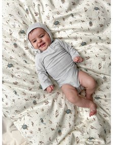 Jasnożółta pościel dziecięca do łóżeczka z bawełny organicznej 70x100 cm Sea Garden – Cam Cam Copenhagen