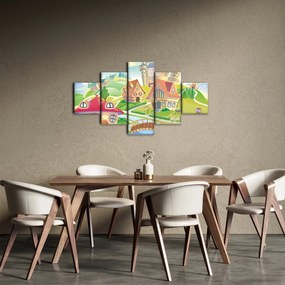 Obraz - Kolorowe miasteczko (125x70 cm)