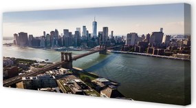 Duży obraz na płótnie Architektura Miasta: Most i Wieżowce
