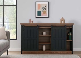 Wysoka szafka MCW-K75,  brązowo-czarny